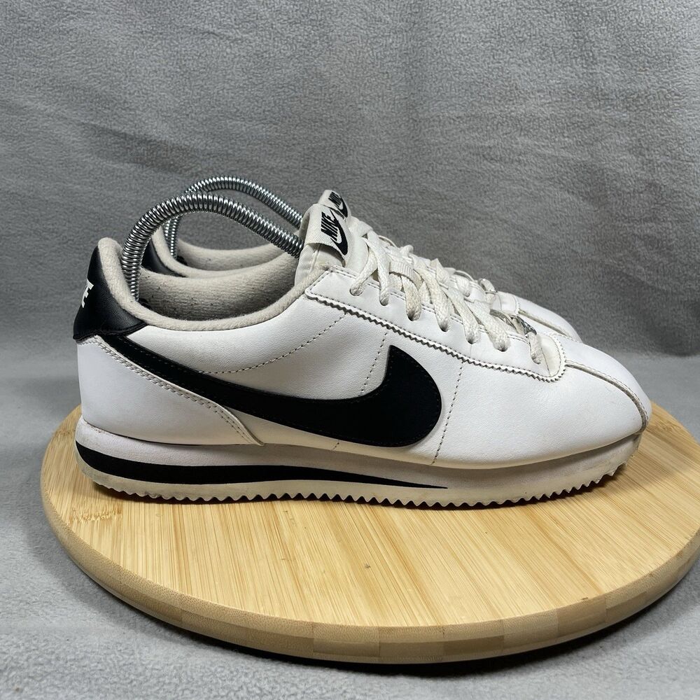 Nike Cortez Basic Leather White Black Men’s Size 8 Sneakers Shoes 819719-100